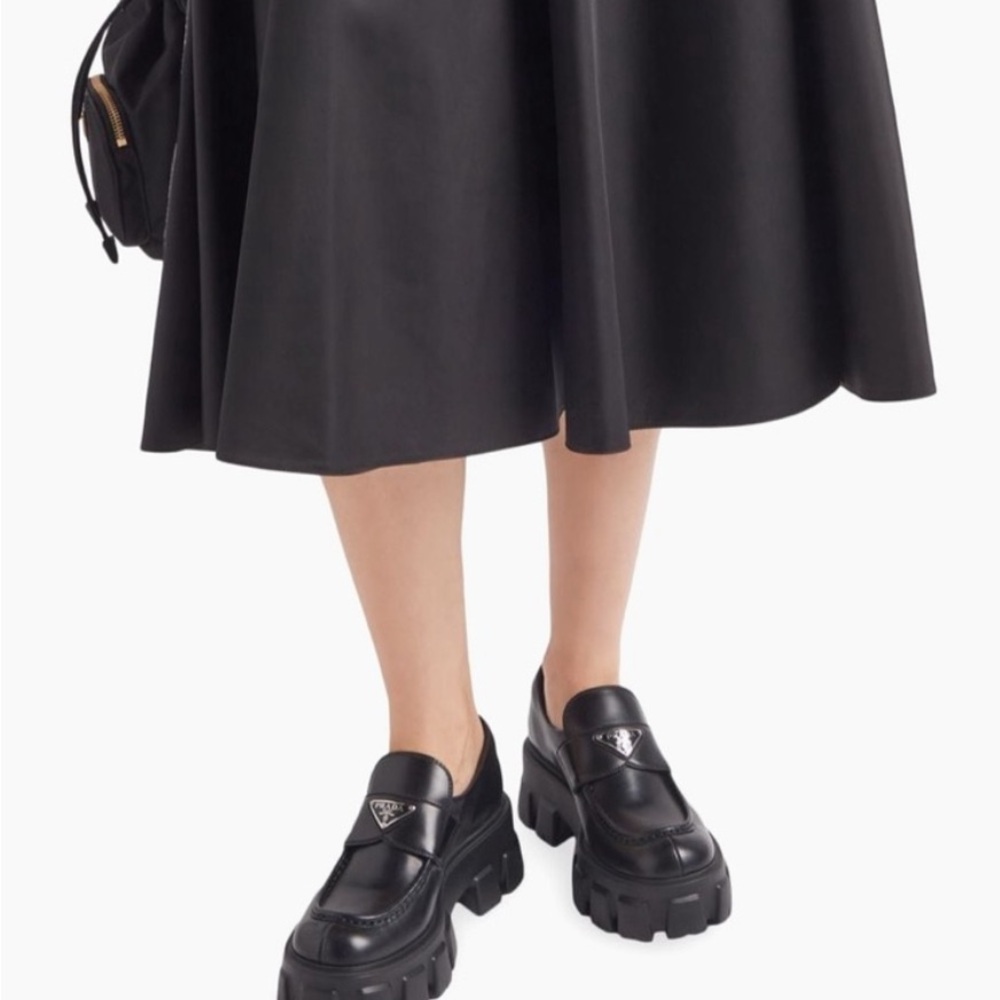 Prada Chunky Black monolith leather loafers